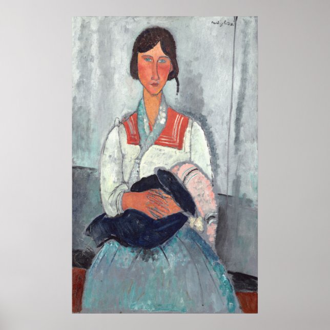 Roma Woman - Amedeo Modigliani Poster d'Art (Devant)