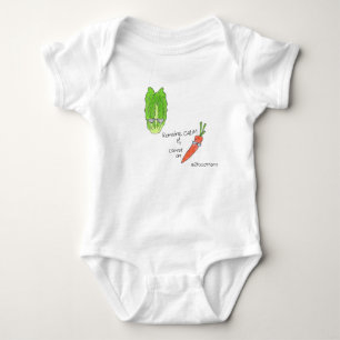 Romaine Calm and Carrot on onepiece Baby Bodysuit