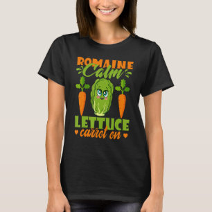 Romaine Calm Lettuce Carrot On Vegan Vegetarian Pu T-Shirt