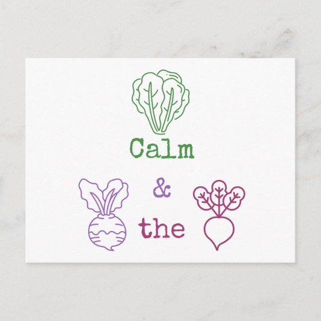 Romaine Calm & Turnip the Beet   Postcard (Front)