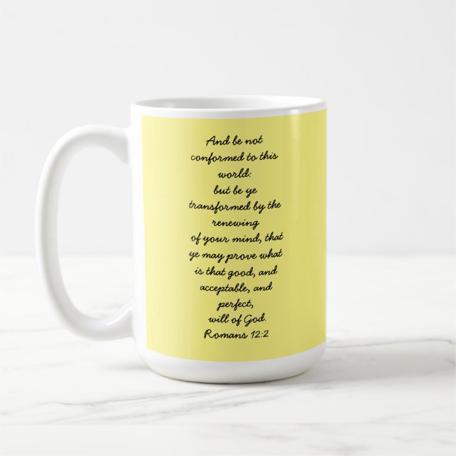 Romains 12:2 Mug (Gauche)