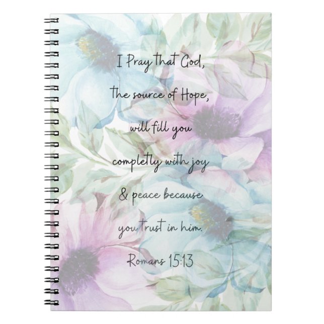 Romains 15:13 Carnet (Devant)