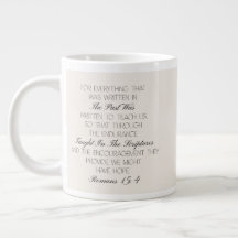 Romains 15:4 Mug verset biblique Espoir