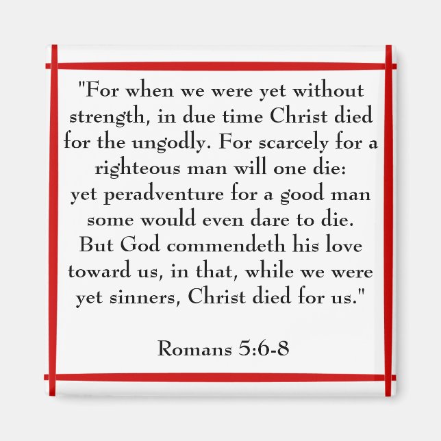 Romains 5:6-8 aimant des écritures (Devant)
