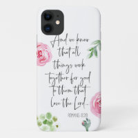 Romains 8:28 KJV iPhone 11 coque