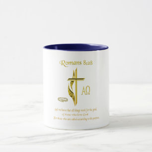 Romains 8:28 Mugs chrétiens