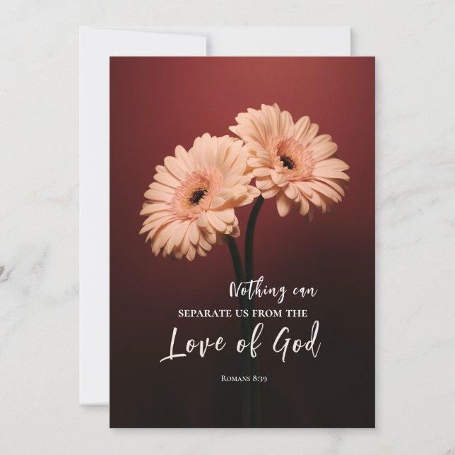 Romains 8 39 Love of God Bible Verse Carte Plat (Devant)