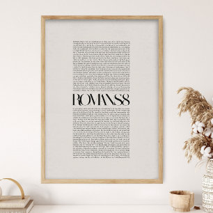 Romains 8, Verset de la Bible, Art mural chrétien,
