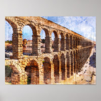 Roman Aqueduct, Segovia. Spain