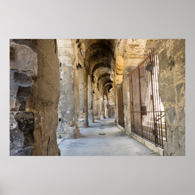 Roman Arena Hallway, France Poster (Front)
