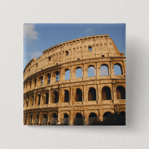 Roman Art. The Colosseum or Flavian 3 2 Inch Square Button