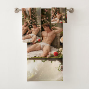 Roman Baths Neo-Classical Designer Bath Towel Set