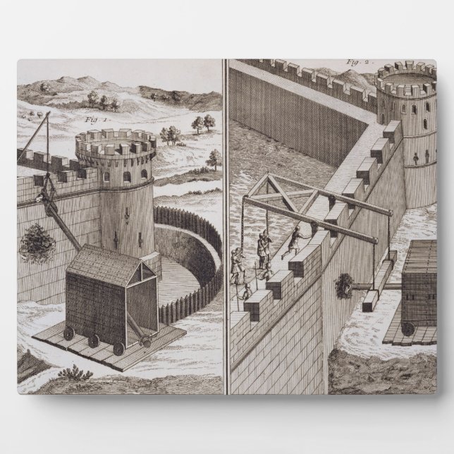 Roman Battering Rams, from the 'Encyclopedie des S Plaque (Front)