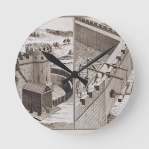 Roman Battering Rams, from the 'Encyclopedie des S Round Clock