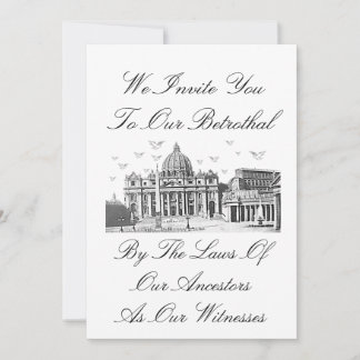 Roman Betrothal Wedding Invitation