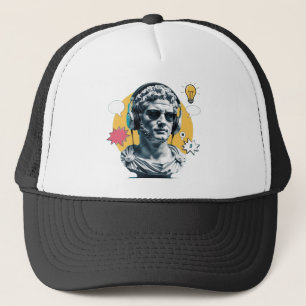 Roman Bust with Headphones – Aesthetic Dad Hat