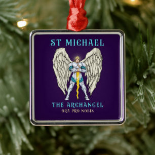 Roman Catholic Archangel St Michael Metal Ornament