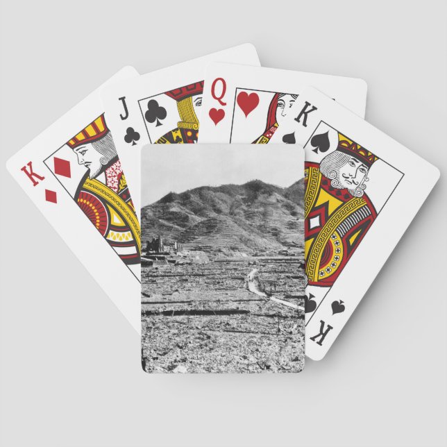 Roman Catholic cathedral in background_War Image Playing Cards (Back)