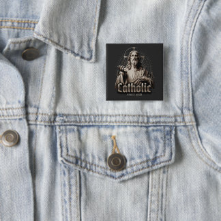 Roman Catholic Church Since AD 33 Jesus Christ 2 Inch Square Button