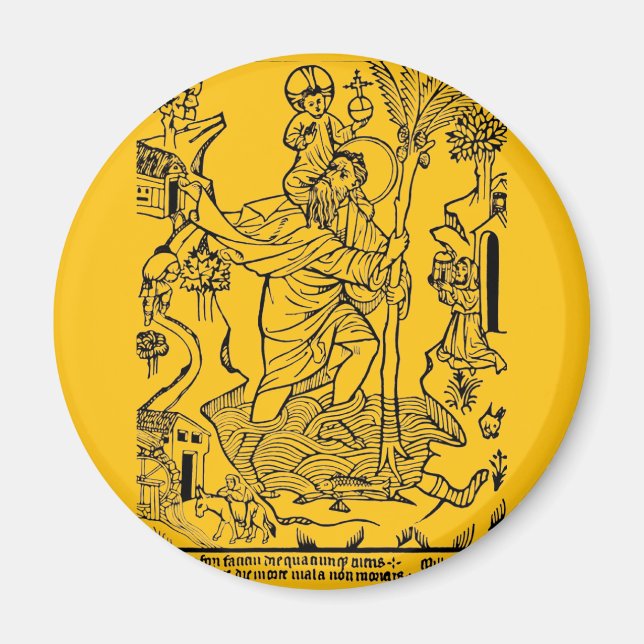 Roman Catholic Saint Christopher  Magnet (Front)