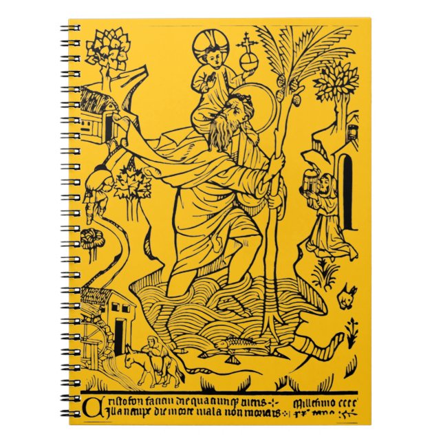 Roman Catholic Saint Christopher  Notebook (Front)