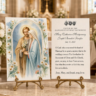 Roman Catholic Wedding Betrothal Mary Joseph Card