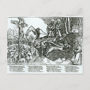 Roman Catholicism and Lutheranism Contrasted Postcard
