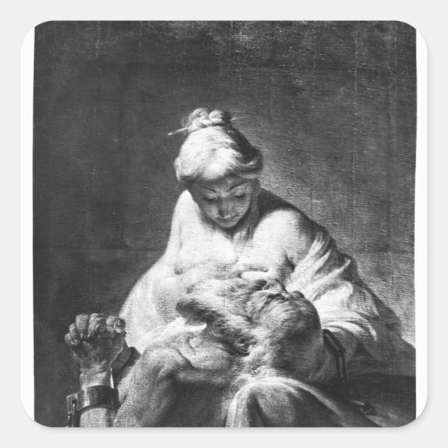 Roman Charity Square Sticker (Front)