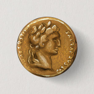 Roman Coin Button