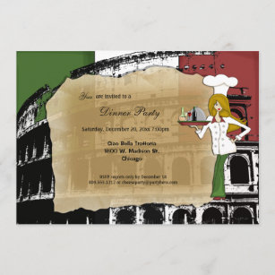 Roman Coliseum Dinner Party Invitation