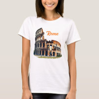 Roman Coliseum Italy Travel Graphic T-Shirt