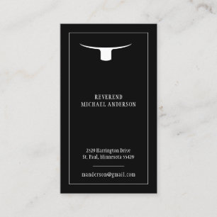 Roman Collar Priest Minister Christian Clergy Business Card