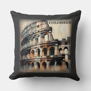 Roman Colosseum Italy Europe Throw Pillow