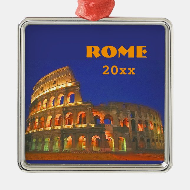 Roman Colosseum Metal Ornament (Front)