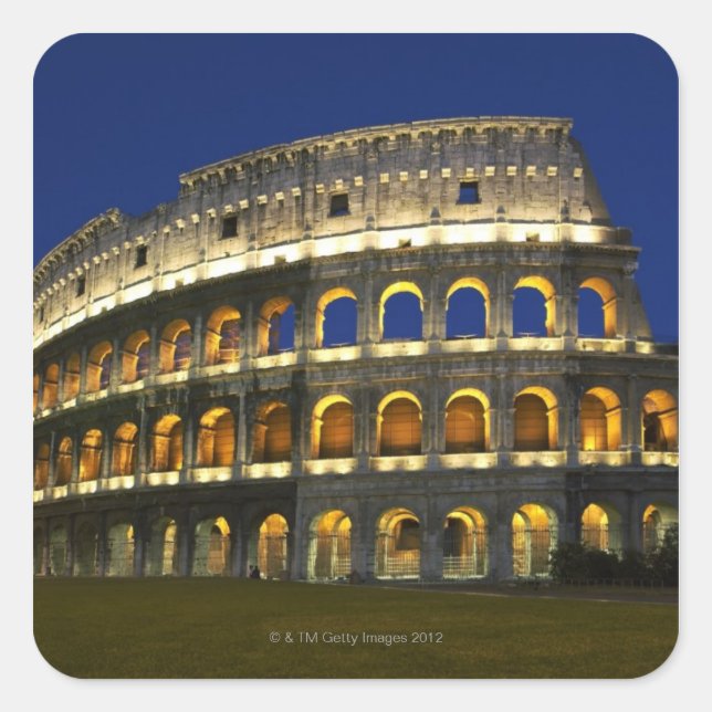 Roman Colosseum, Rome, Italy 3 Square Sticker (Front)