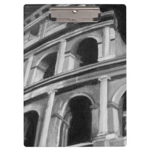 Roman Colosseum with Architectural Drawings Clipboard