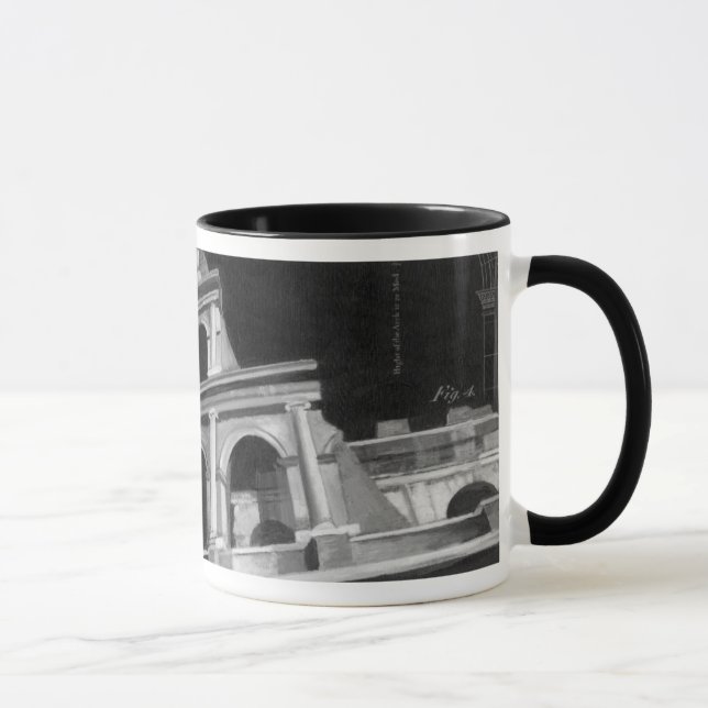 Roman Colosseum with Architectural Drawings Mug (Right)