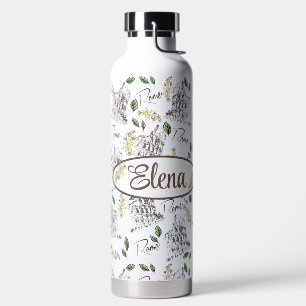 Roman Colosseum with Flowers to Customize Water Bottle