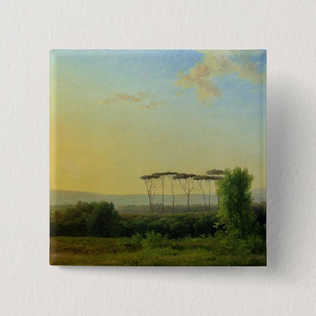 Roman Countryside 2 Inch Square Button (Front)
