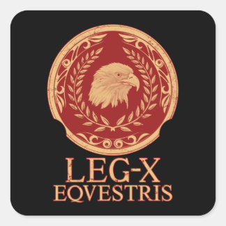 Roman Eagle Legio X Emblem Square Sticker