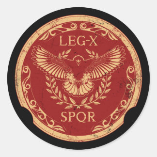 Roman Eagle Legio X Shield Classic Round Sticker