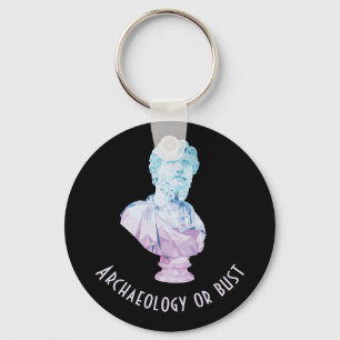 Roman Emperor Bust [archaeology or bust] Keychain