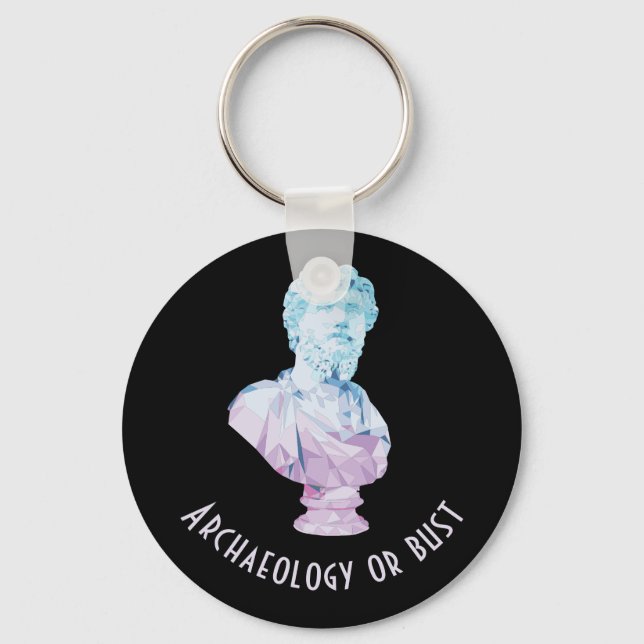 Roman Emperor Bust [archaeology or bust] Keychain (Front)