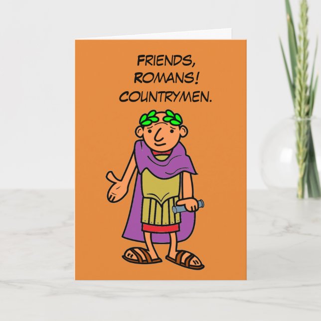Roman Emperor Happy Birthday Greetings Card (Front)
