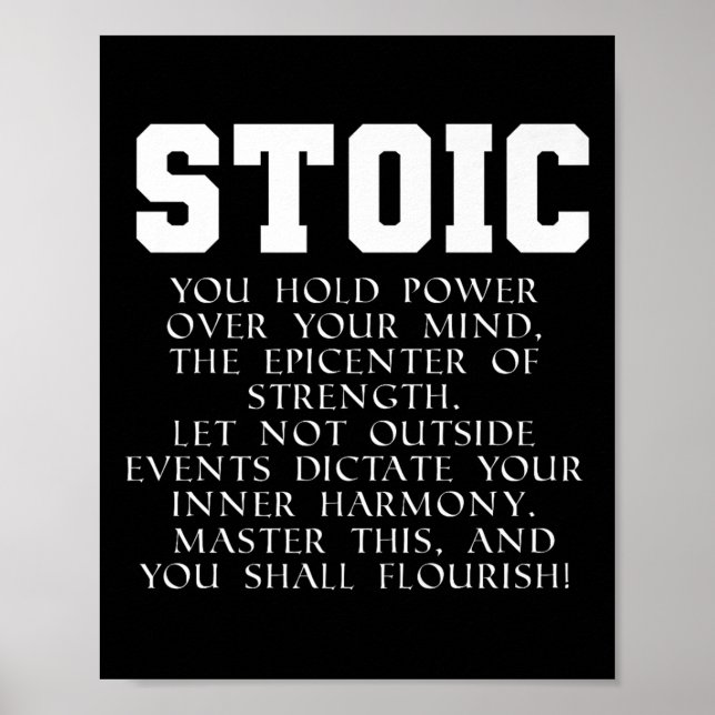 Roman Empire Book Quote Marcus Aurelius Stoic Prem Poster (Front)