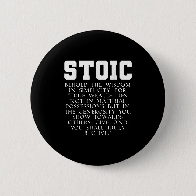 Roman Empire Book Stoic Quote  2 Inch Round Button (Front)