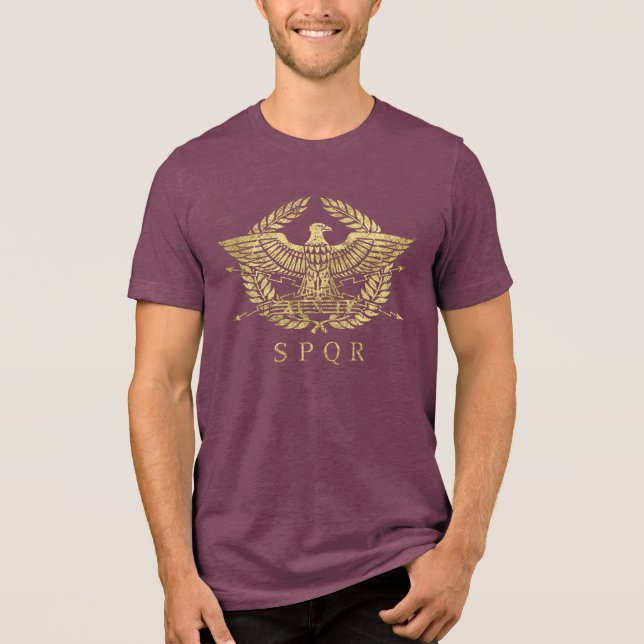 Roman Empire Eagle Emblem  Tri-Blend Shirt (Front)