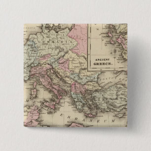 Roman Empire, Greece 2 Inch Square Button