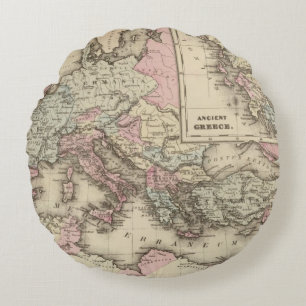 Roman Empire, Greece Round Pillow