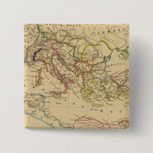 Roman Empire under Constantine and Trajan 2 Inch Square Button